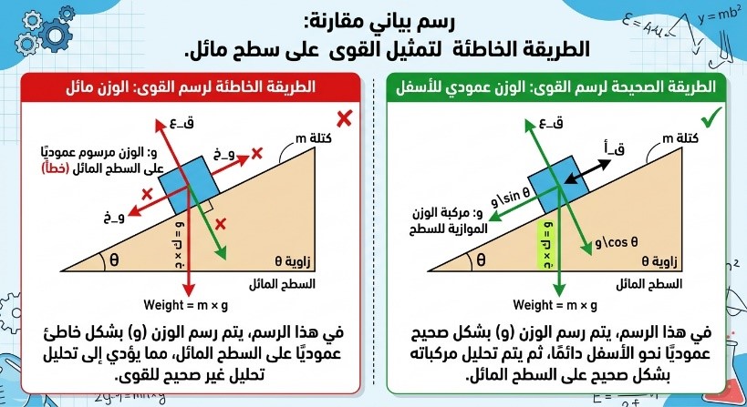 اخطاء شائعة في رسم المتجهات